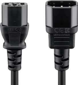 Cablu de alimentare IEC CCE C14 tata - CCE C13 mama 2m H05VV-F 3x0.75mm2Well CABLE-705-2.0-WL