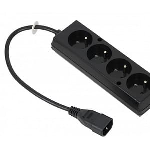 Cablu alimentare adaptor de la UPS IEC C14 la 4x cupla schuko 0.3m JONEX