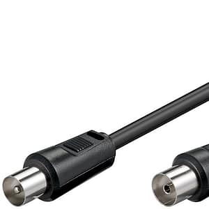 Cablu COAXIAL TV antena 70DB Dublu ecranat mama-tata 0.5m 11509 Goobay