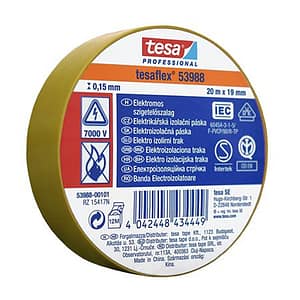 Banda adeziva izolatoare 19mm x 20m galben Tesa T-53988-101