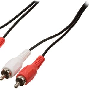 Cablu audio stereo RCA 2 x RCA tata - 2x RCA tata 2m negru VALUELINE