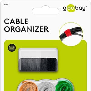 Set fasete panza de gestionare a cablurilor cu fixare carlig si bucla 170x20 mm Goobay