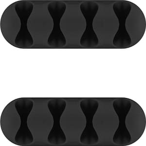 Organizator cabluri 4 sloturi negru set 2buc Goobay 70406