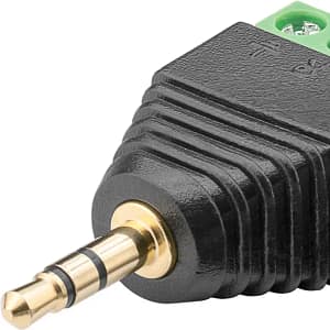 Adaptor bloc terminal cu 3 pini tip regleta cu surub la Jack 3.5 mm tata 3 pini stereo Goobay 76745