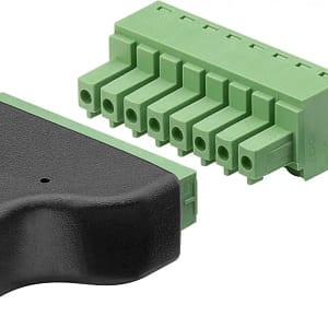 Adaptor bloc terminal cu 8 pini tip regleta surub la RJ45 tata 8P8C Goobay 76736