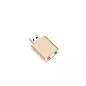 Adaptor USB 2.0 - 2x3.5 mm Jack placa de sunet audio 7.1 virtual aluminiu Well