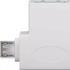 Adaptor USB 3.0 A mama la tata micro USB +USB Type C tata alb Goobay