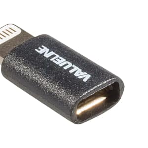 Adaptor USB Lightning tata - micro USB mama negru Valueline