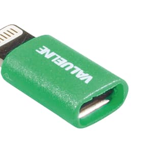 Adaptor USB Lightning tata - micro USB mama verde Valueline