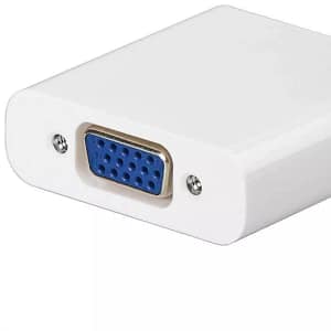 Cablu adaptor mini DisplayPort tata la VGA mama alb Goobay