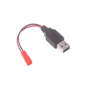 Cablu alimentare li-ion 3.7V USB A tata - mufa JST 2 pin mama 15cm