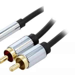 Cablu audio Jack 3.5 mm - 2x RCA 1m ecanat aurit VENTION BCFBF