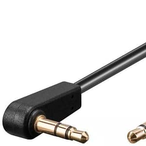 Cablu audio Jack Stereo 3.5 mm tata - 3.5 mm tata 90 grade 1m Goobay