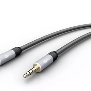 Cablu audio jack stereo 3.5 mm tata - 3.5 mm tata dublu ecranat 3m Goobay Plus
