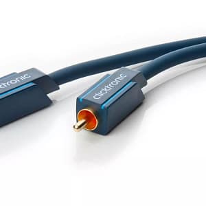 Cablu audio-video Profesional 1x RCA tata-tata 3m 75ohm cupru AWG23 aurit Clicktronic