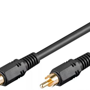 Cablu audio-video RCA-RCA 2m contacte aurite RG59 Goobay