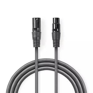 Cablu audio XLR 3-Pini tata - XLR 3-Pini mama Balansat 0.5m GrI NEDIS