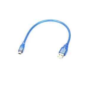 Cablu ecranat USB A la mini USB 30cm albastru USB-A/MINI-USB/30