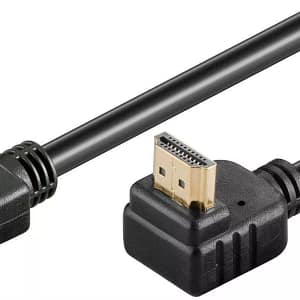 Cablu HDMI 2.0 cu ethernet 19 pini tata - HDMI 19 pini tata 90 grade aurit OFC 1.5m Goobay