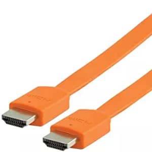 Cablu HDMI - HDMI High speed plat cu eternet 2m portocaliu VALUELINE