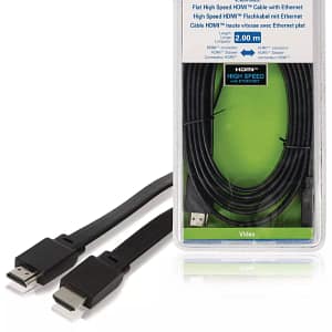 Cablu HDMI tata - HDMI tata plat 2m 4K High Speed cu Ethernet Valueline