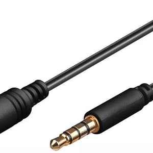 Cablu prelungitor 0.5m Jack 3.5 mm 4 pini mufa tata - Jack 3.5 mm 4 pini mama Goobay
