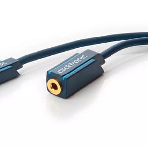 Cablu prelungitor audio Profesional Jack 3.5 mm 1.5m mama-tata stereo OFC cupru fara oxigen Clicktronic