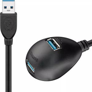Cablu prelungitor USB 3.0 Hi-Speed - 2x USB 3.0 mama 1.5m Goobay