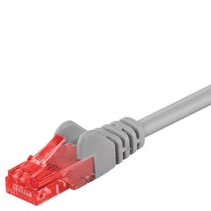 Cablu retea CAT6 UTP 7.5m patchcord 2x RJ45 CCA neecranat gri Goobay