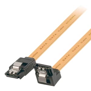 Cablu SATA 6Gb/s SATA 7pin mama cu blocare - SATA 7-pin mama 90grade cu blocare 1m galben VALUELINE