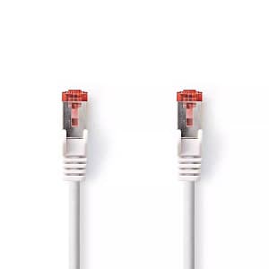 Cablu SFTP CAT6 7.5m RJ45 tata - RJ45 tata alb Nedis