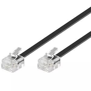 Cablu telefon 6m RJ11 6P4C negru Goobay