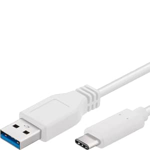 Cablu USB 3.0 tata la USB Type C 3.0 A tata alb 5Gbp/s 1m Goobay