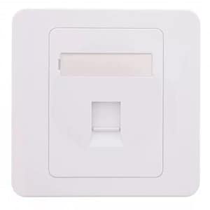 Capac priza RJ45 fara Keystone 1-port alb Well