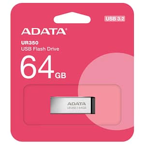 Flash drive metalic 64GB USB 3.2 Adata UR350-64G-RSR/BK