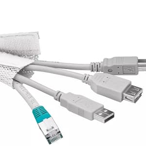 Manson organizator cabluri alb 1.8m flexibil 20-40mmn Goobay