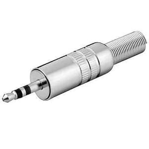 Mufa audio Jack 3.5 mm stereo tata metal protector cablu Goobay