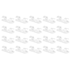 Set suporturi de cablu 20buc alb autoadezive MK5535 deleyCON