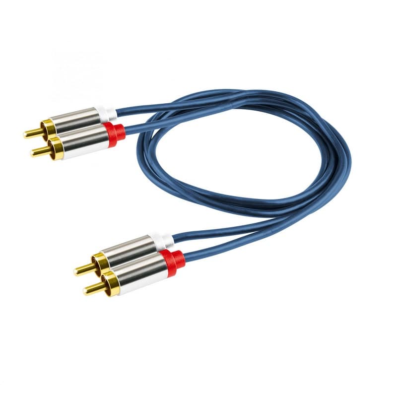 Cablu audio HiFi stereo 2x RCA – 2x RCA 1m dublu ecranat HOME