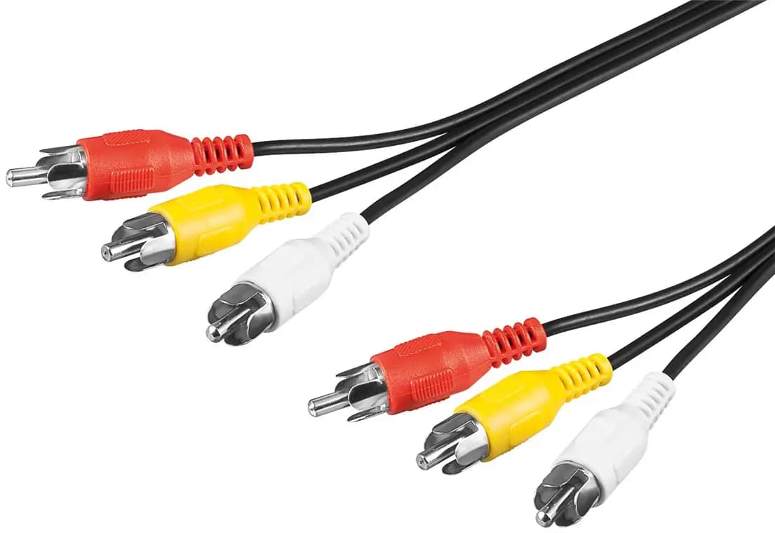 Cablu audio si video 3m 1x video /2x audio L/R 3x RCA tata – 3x RCA tata Goobay 50382