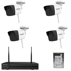 Sistem supraveghere wireless Hikvision HiWatch 4 camere IP 2MP Hikvision