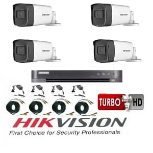 Sistem supraveghere video Hikvision 4 camere 2MP Turbo HD