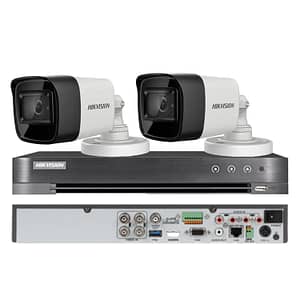 Sistem de supraveghere video Hikvision 2 camere 4 in 1