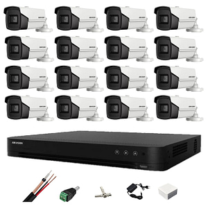 Sistem de supraveghere video 16 Camere Hikvision 4 in 1
