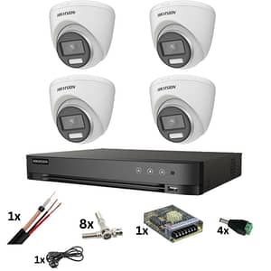 Sistem de supraveghere Hikvision cu 4 camere Poc