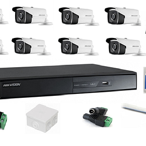 Kit sistem supraveghere profesional Hikvision 8 camere video 2MP