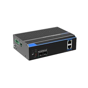 Switch industrial 2 porturi Gigabit HPoE'2 porturi uplink SFP/RJ45 - UTEPO UTP7202GE-POE