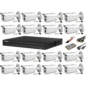 Sistem supraveghere video Full HD cu 16 camere Dahua 2MP HDCVI IR 80m