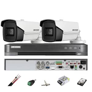 Sistem de supraveghere HIKVISION 2 camere 8MP 4 in 1