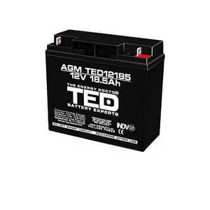Acumulator TED 12V 18.5Ah AGM plumb acid terminal T3 181mm x 76mm x h167mm